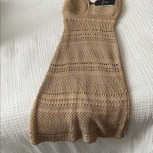 Guess gold Crochet Mini Dress